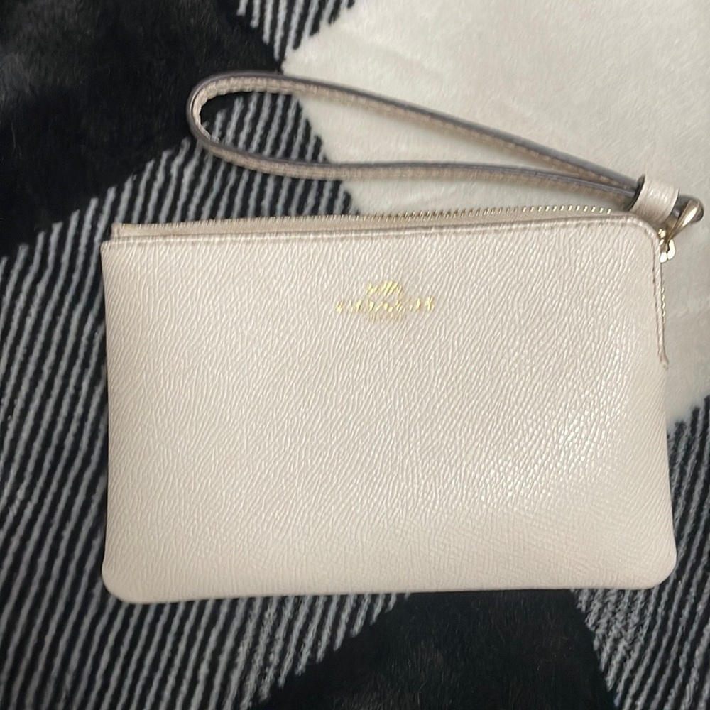 Coach White Wristlet